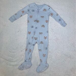 Carter's Light Blue Animal Print Footie